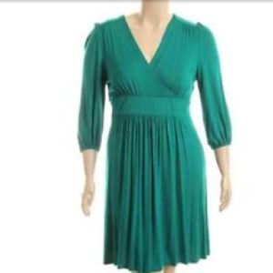 Cupio green gathered B neck dress