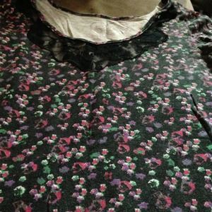 Floral shirt with lace.