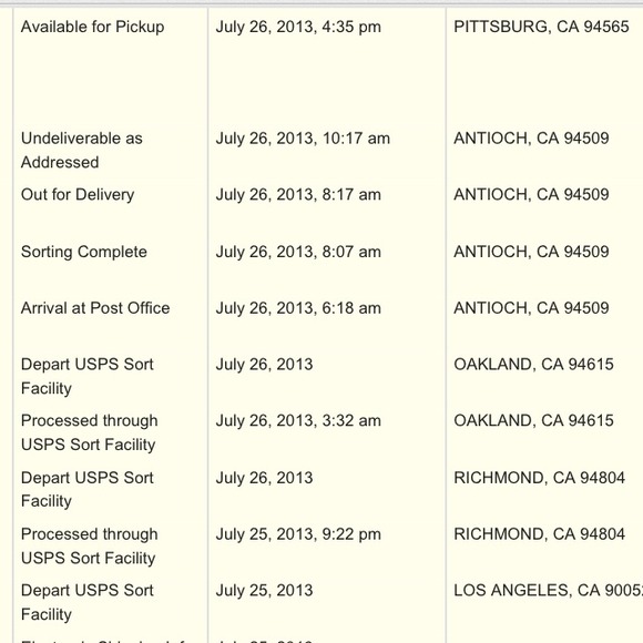 Pick up order