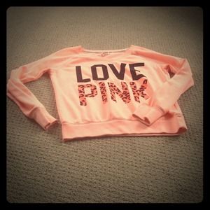 VSPink Light Orange Pullover - Size SM