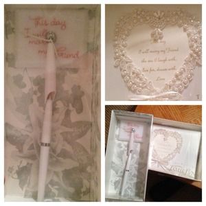 Jamie Lynn Wedding Guest Book and Pen