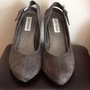 Grey Suede Sling backs.