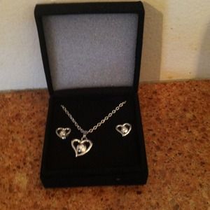 Earring and chain set. Perfect gift for child.