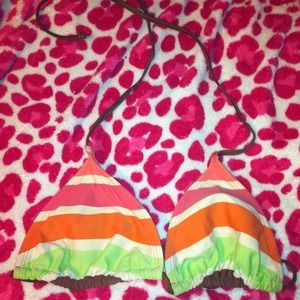 Striped bikini top