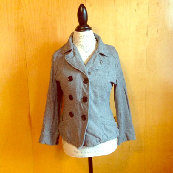 Tokidoki Gray Trench with Black Buttons