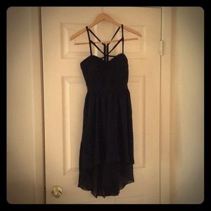 ❌❌SOLD❌❌Black cut-out High-Low Dress