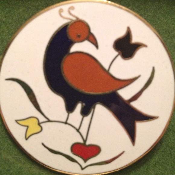 VINTAGE Enameled "Hex Sign" Pin