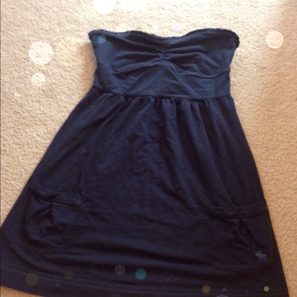 Navy Abercrombie tube top dress/ top