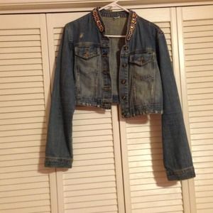 Cropped jean jacket size 3X