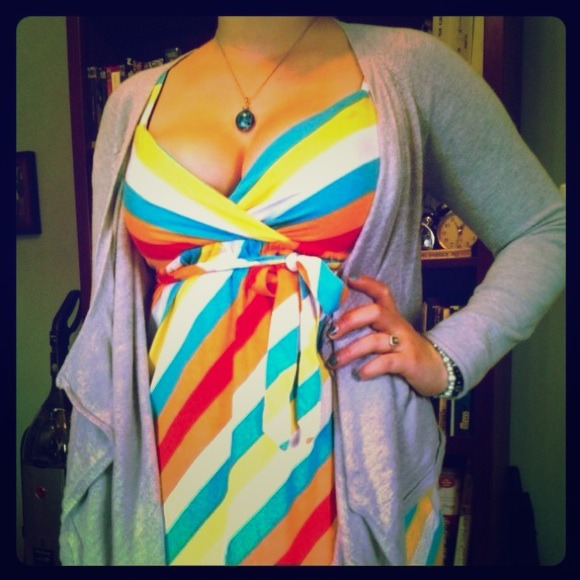 Multi-colored Striped Sundress
