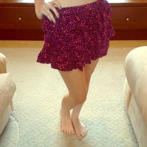 FOREVER 21 RUFFLED LEOPARD SKIRT
