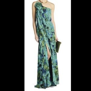 BCBQ Blue/Green Chiffon Gown