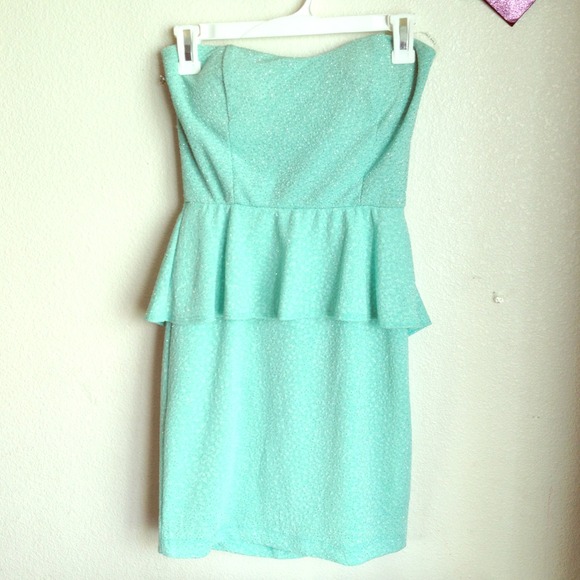 🔴SOLD🔴 -Love Culture Peplum Mint Dress