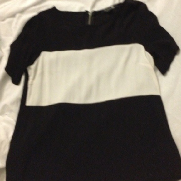 Black & White Color Block Shirt - Picture 2 of 4