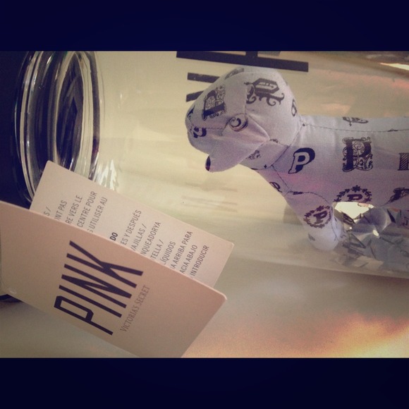 Sold @Lindseyyaple01 PINK water bottle w/ mini dog