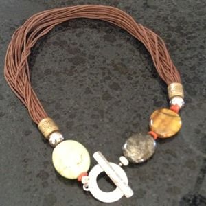 Silpada leather necklace