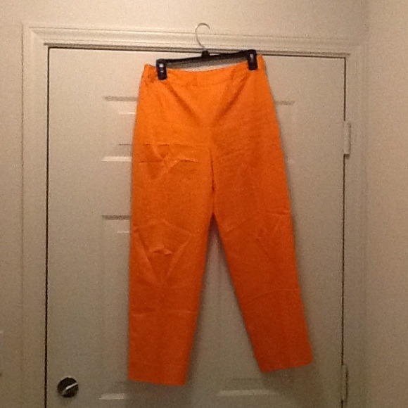 Orange ankle pants