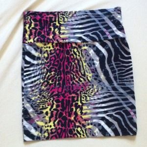 Xs Charlotte russe skirt zebra print