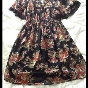 Sheer floral dress size XS