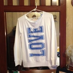 Cute sparkle love sweat shirt