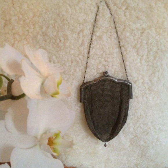 🍃❤ A Touch of Romance ... Antique SS evening bag - Picture 3 of 4