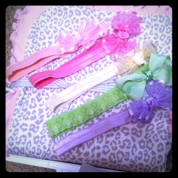 Baby girl stretchy bow headbands