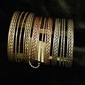 Tri color cuff bracelets😍SOLD😍