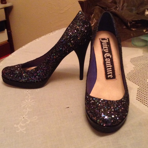 Juicy Couture glitter heels