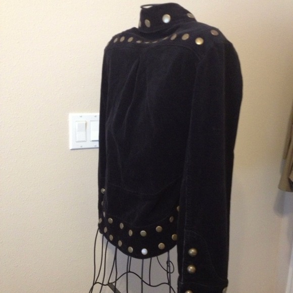 **SOLD**CORDUROY JACKET Features Bronze studs - Picture 4 of 4