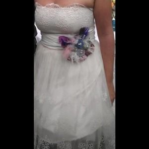 Betsey Johnson size 8 champagne colored dress