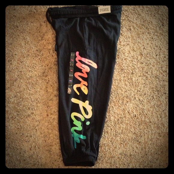 $40 w/PP Victorias Secret PINK campus crop rainbow
