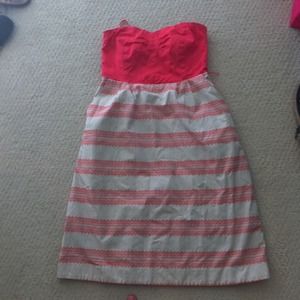 Only worn once anthropologie coral dress