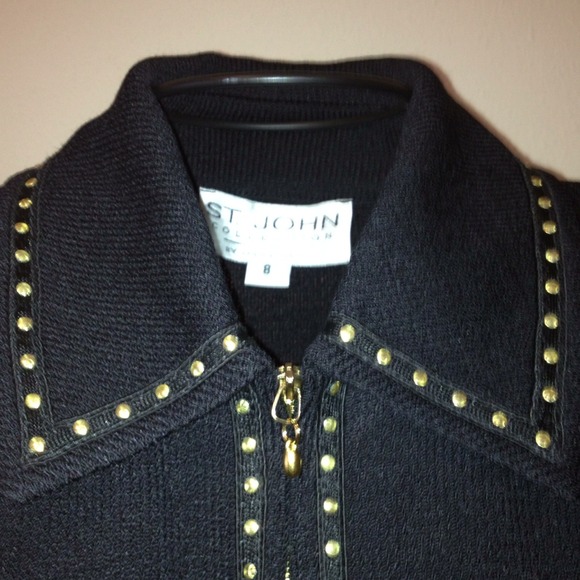 ***SOLD***St John Collection Black with Gold Studs