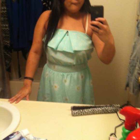 ❌Sold on Vinted❌ Mint daisy dress - Picture 4 of 4