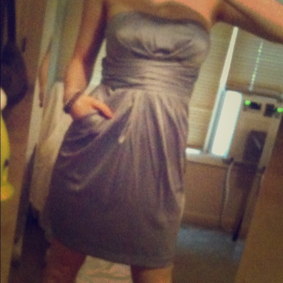Silvery blue cocktail or party dress