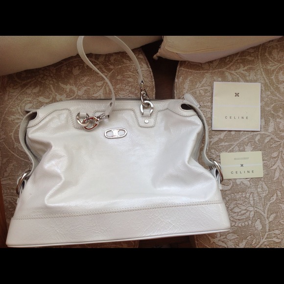 SOLD Authentic Celine white leather bag - Picture 3 of 4