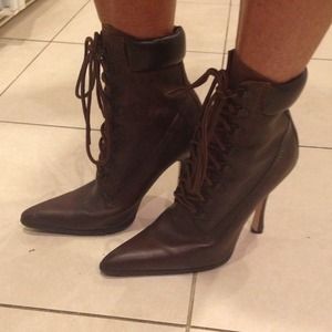 Steve Madden lace up Hijo boots.