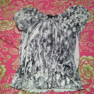 Dressy white and black shirt