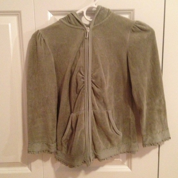 Olive, three-quarter JUICY COUTURE sleeve zip up