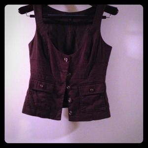 Chocolate Bebe vest. Super cute!! Size 6!