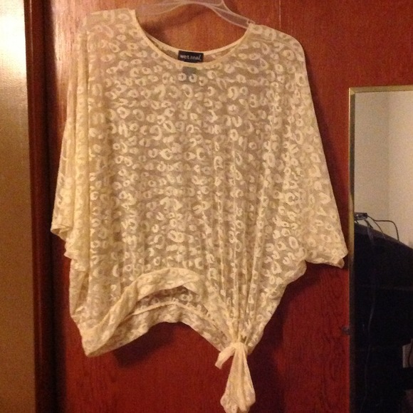 See through, print shirt.