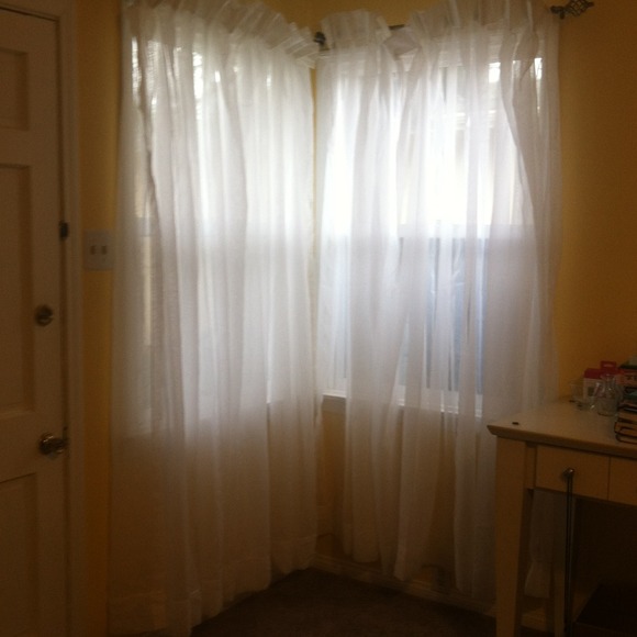 3 White Curtains