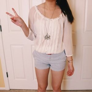 White sheer top
