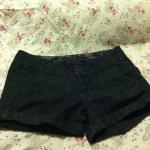 Dark denim shorts