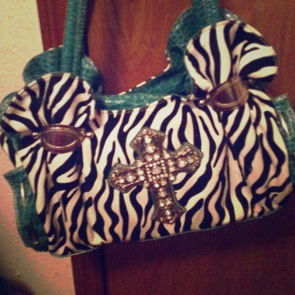 Zebra print purse