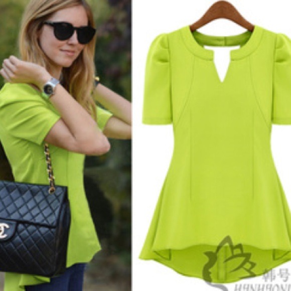 Small Neon chiffon top