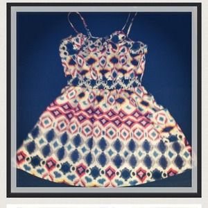 ⚡Sold⚡Super Cute Ikat Dress with Pockets!