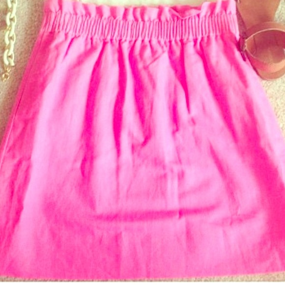 J. Crew linen skirt in azalea pink - Picture 1 of 3