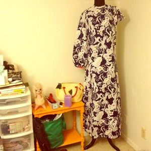 BUNDLED Vintage Blue w/ White Floral Dress