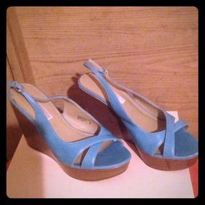 Sky blue wedge
